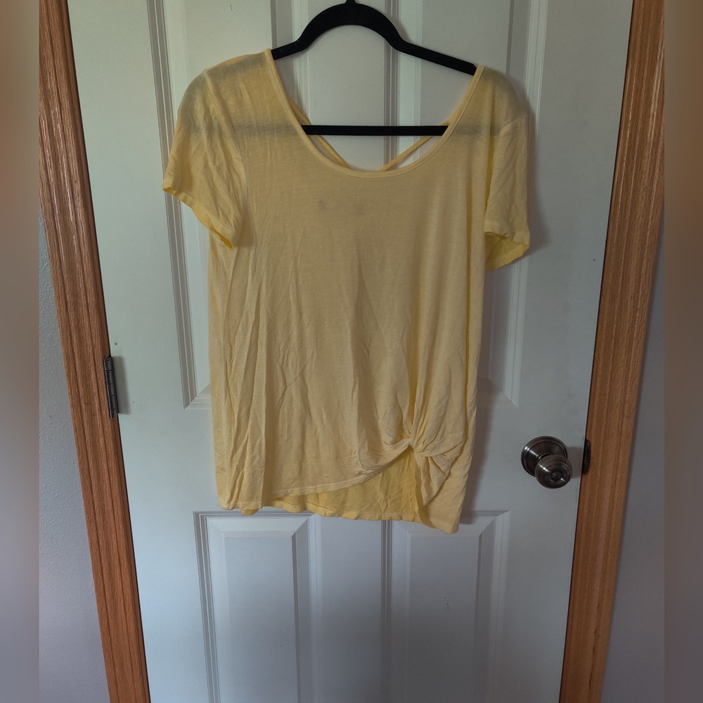 Pink Rose Yellow Asymmetrical Short Sleeve T-Shirt